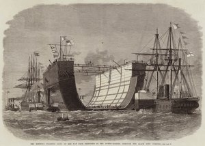 Bermudas flydedok på vej fra Sheerness til Downs, der passerer gennem Black Deep Channel